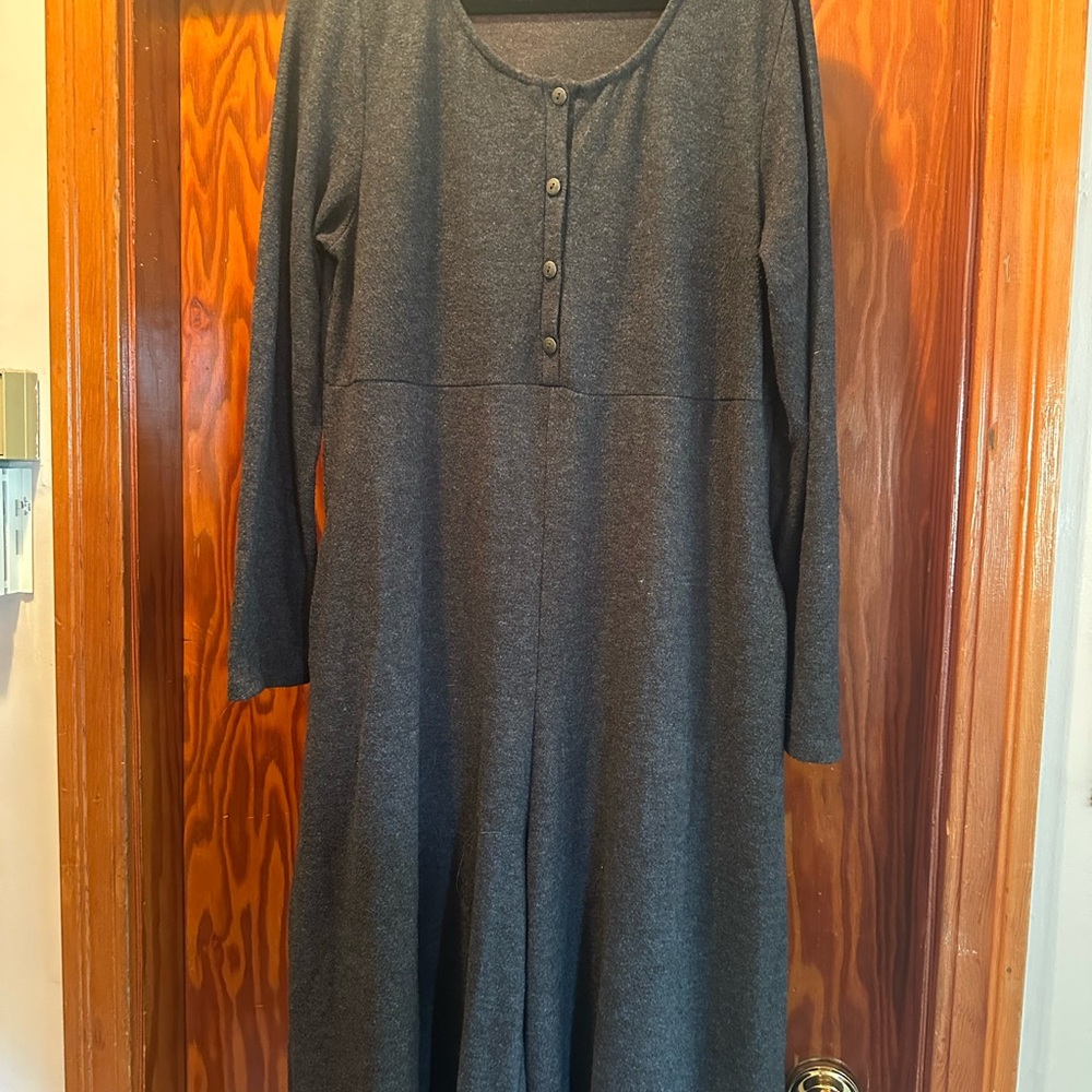 Three Bird Nest Gray simply comfort jumpsuit - Picture 2 of 3